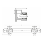 Уголок комб. вн 20х1/2'' с креплением двойной EVER® plast БЕЛЫЙ (Россия)