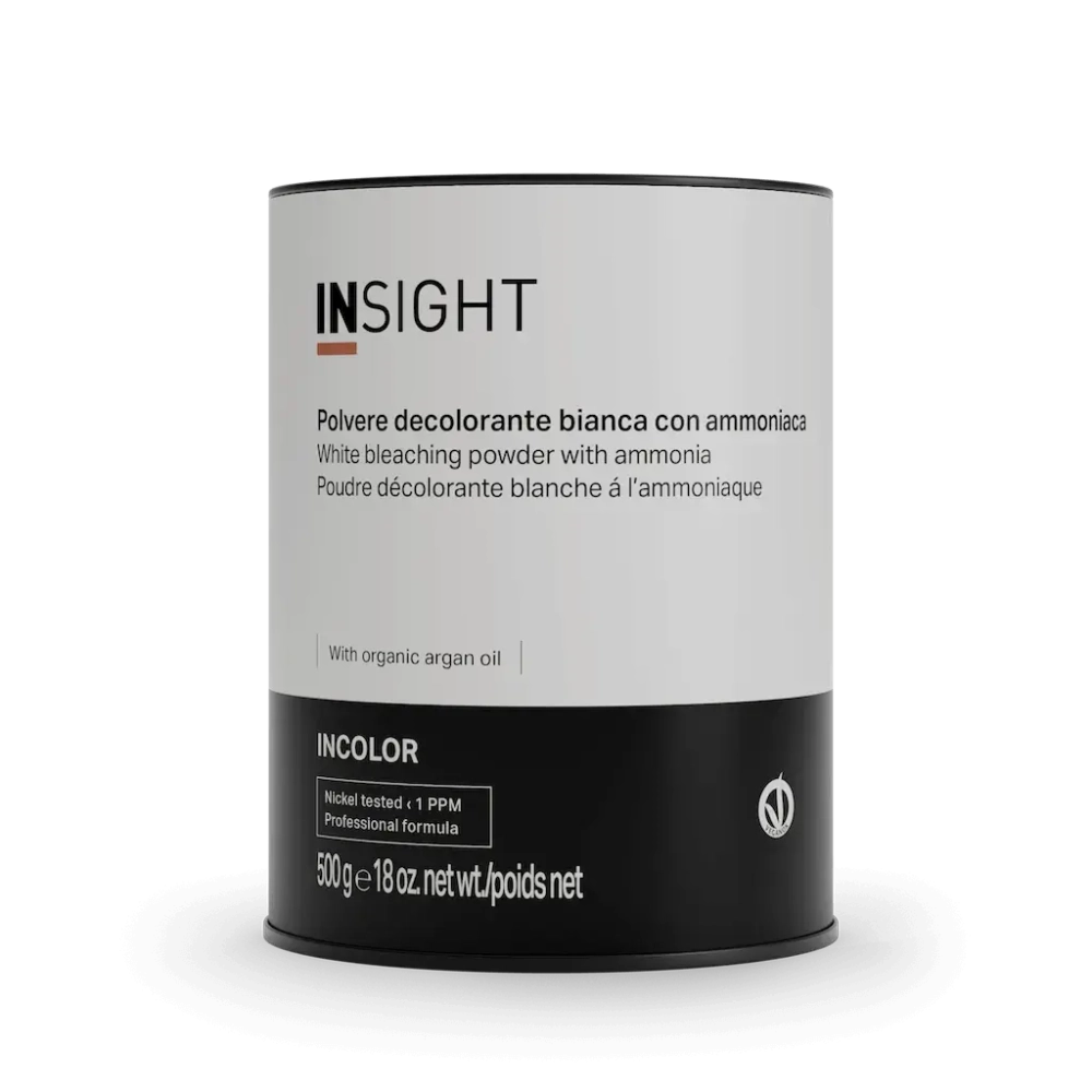 Белый обесцвечивающий порошок с маслом Арганы INCOLOR INSIGHT PROFESSIONAL WHITE BLEACHING POWDER, 500 мл