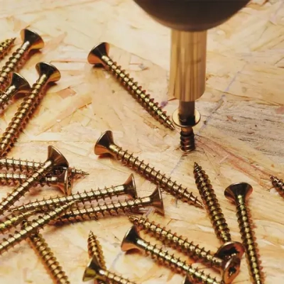 Саморез оцинкованный желтый по дереву 3,5х41 1кг