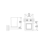 Steinberg Серия 420 Стаканчик с с держателем, чёрное сатин. стекло, хром 420 2002