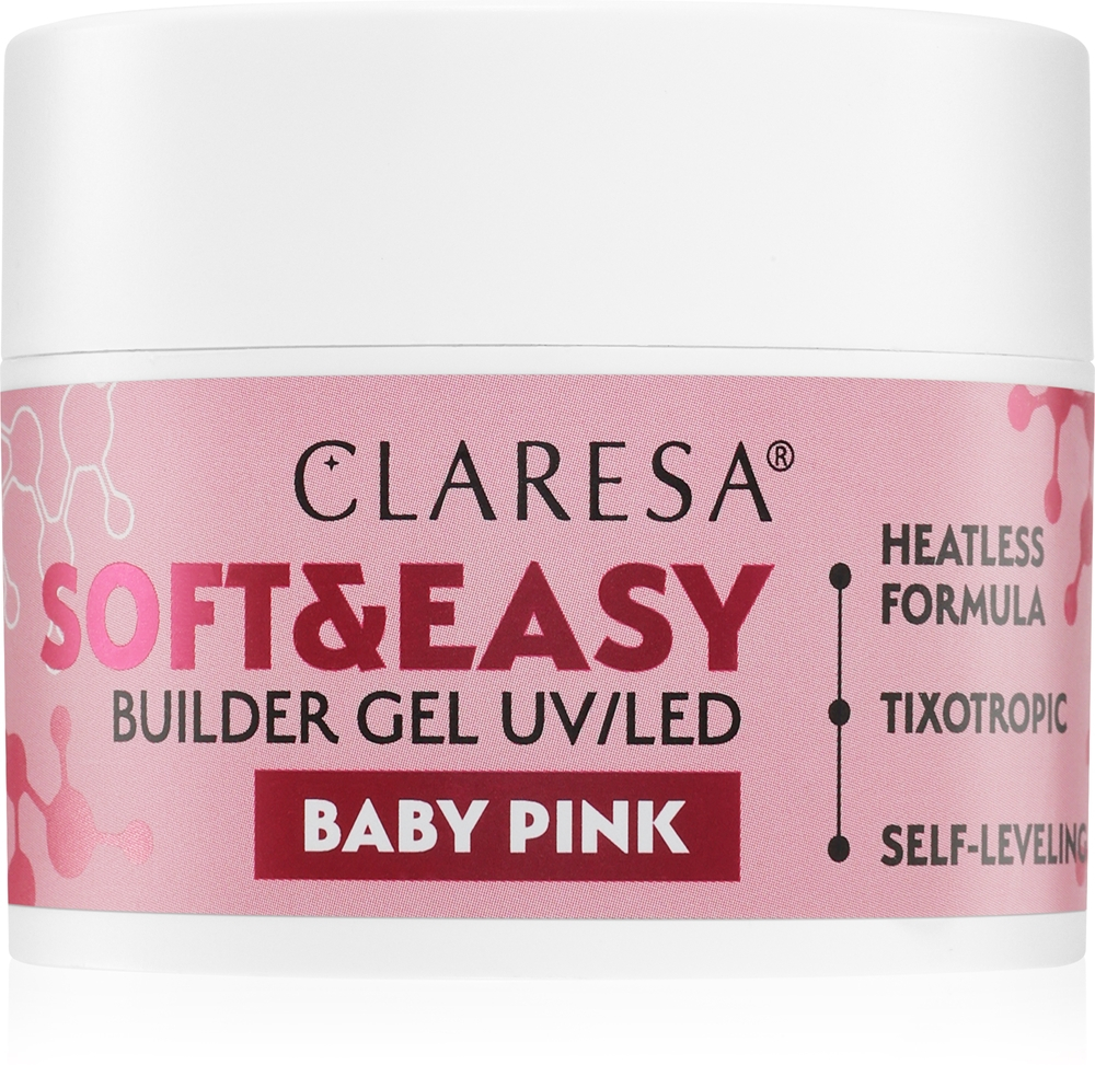 Claresa Soft&Easy Builder Gel - Гель-подложка для ногтей оттенок Baby Pink, 45 g
