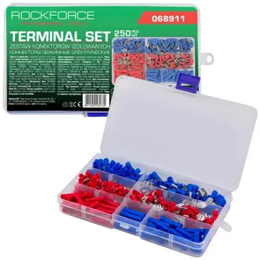 Клеммы контактные автомобильные, набор 250пр. RockFORCE RF-068911