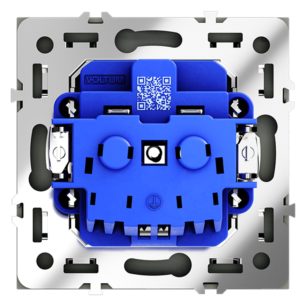 Розетка встраиваемая VOLTUM S70 с заземлением 16А, (графит)