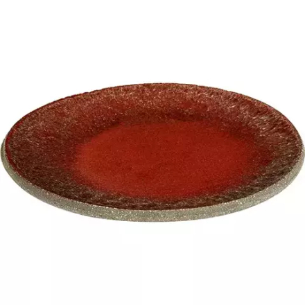 Тарелка бетон D=14см красный,серый