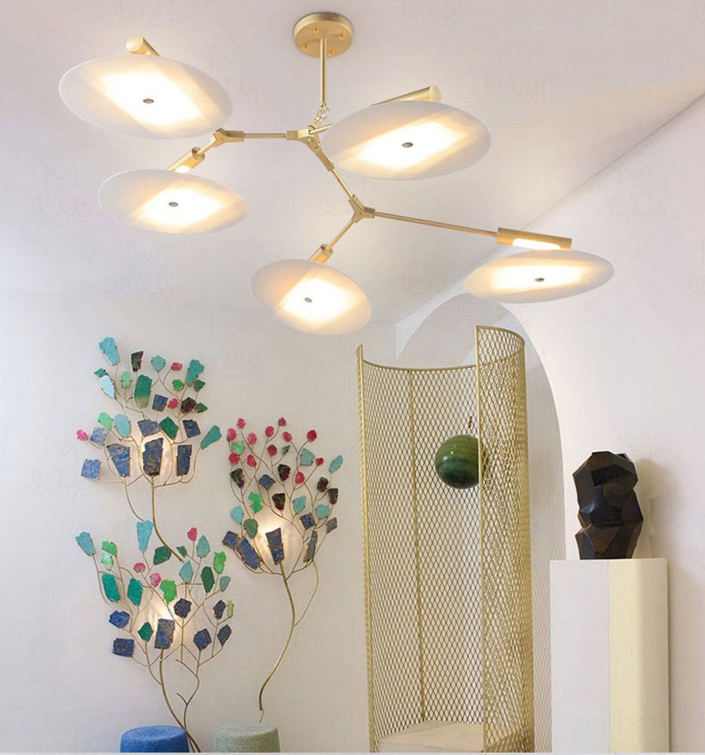 Ceiling design lamp  Branching Discs by Lindsey Adelman (5 lampshades,  Black)