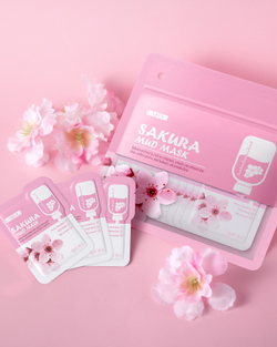 Глиняная маска для лица с сакурой