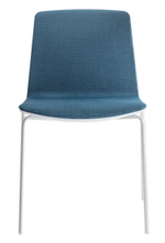 Стул с мягким сиденьем Pedrali Noa, белый, синий