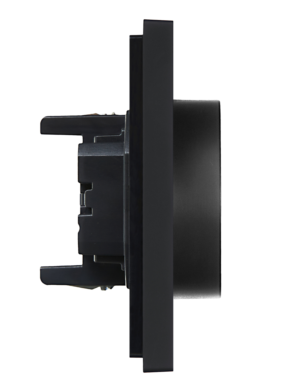 FORTE&PIANO Розетка 2-местная с заземлением без защитных шторок безвинтовое крепление 16А FP124 черный IEK