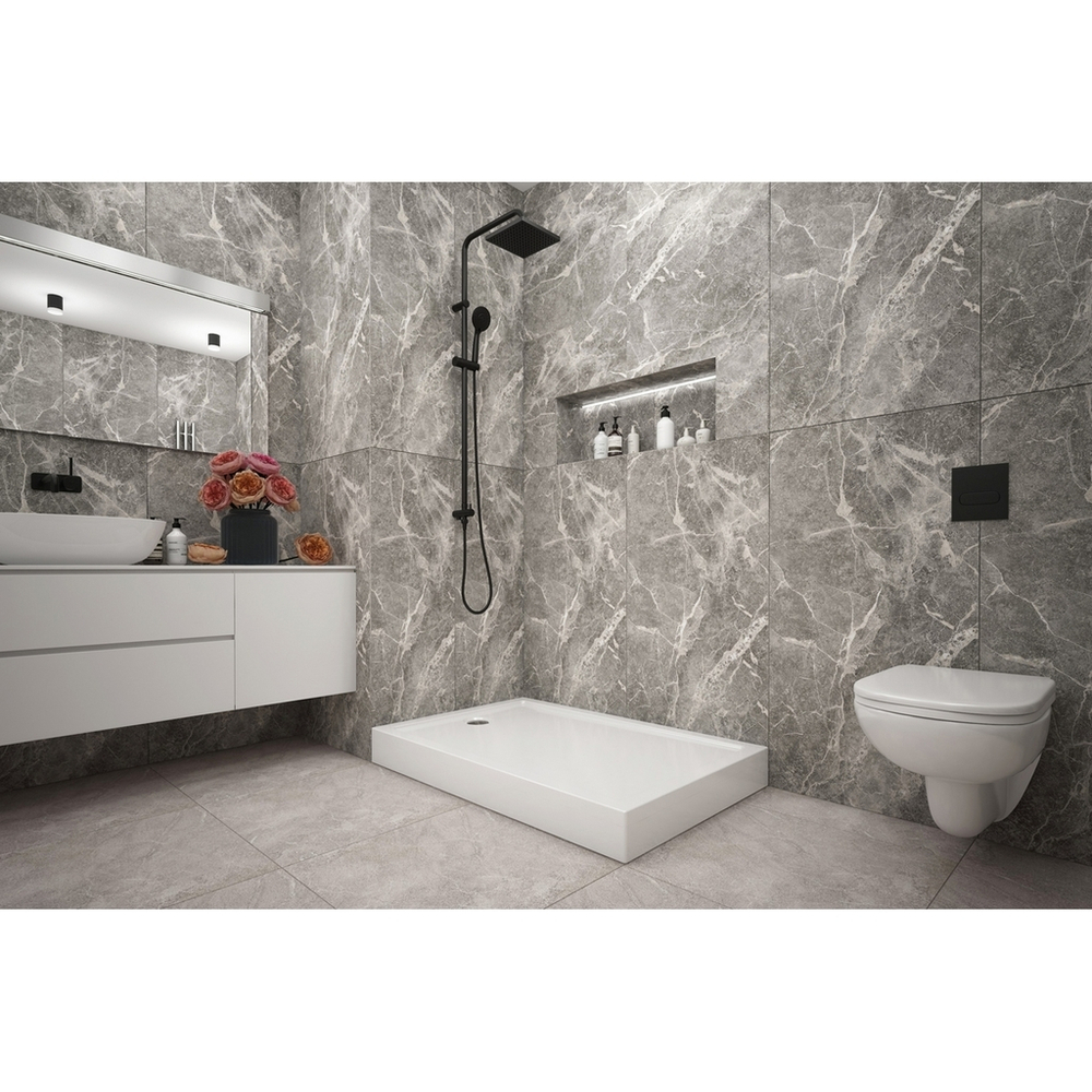 Поддон прямоугольный  1,2*0,8*0,02 "Universal PRO N"акрил d 90 (каркас+экран) выс.13 см