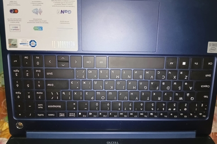 Tecno Megabook T1 (T15DA) - Верхняя часть корпуса с клавиатурой + тачпад (топкейс) (ORIG-SP)