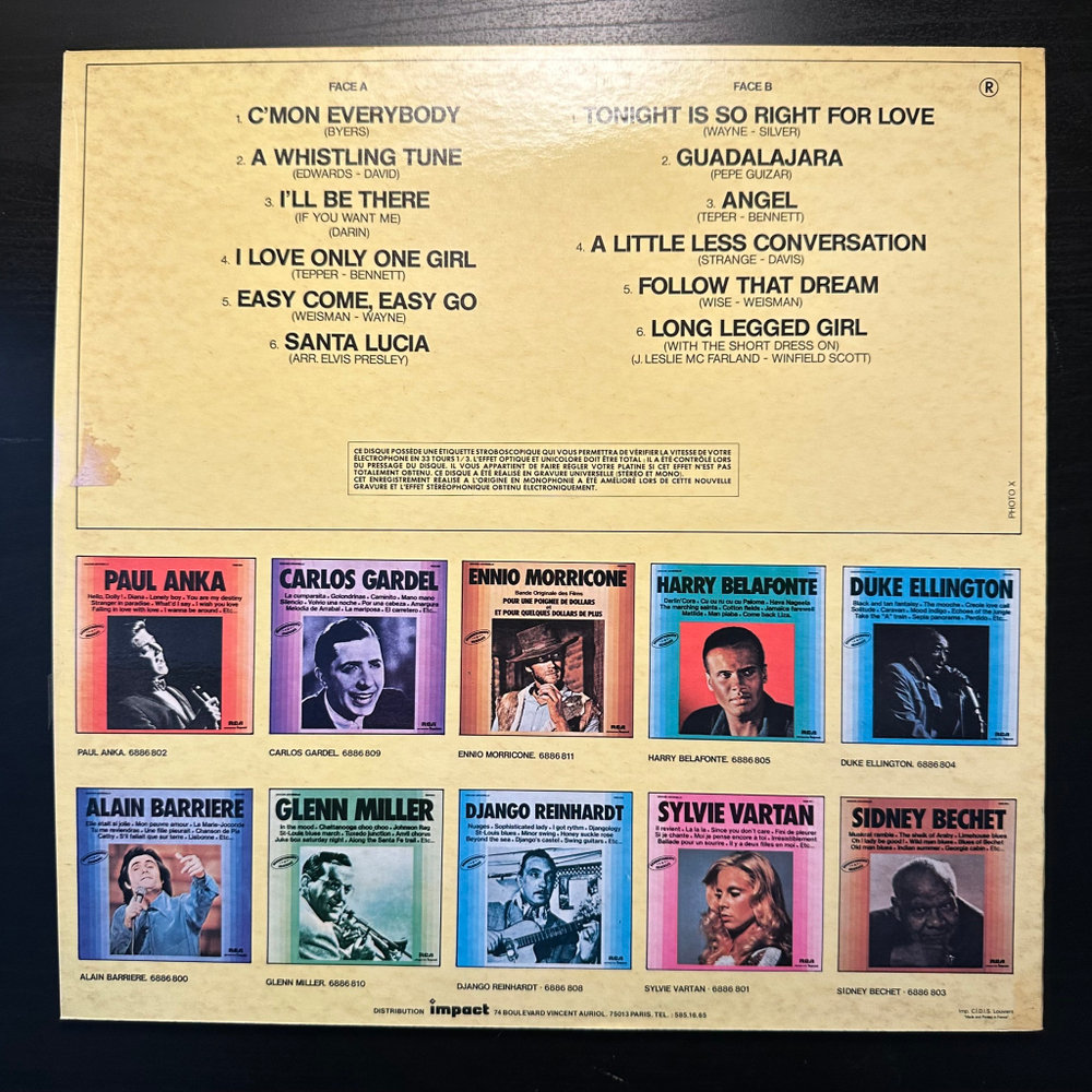 Elvis Presley - Elvis Presley (Франция 1977г.)