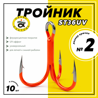 Тройник цветной Grows Culture ST36UV (10шт/уп), Красный