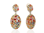 Серьги с природными сапфирами MULTI COLOR и бриллиантами