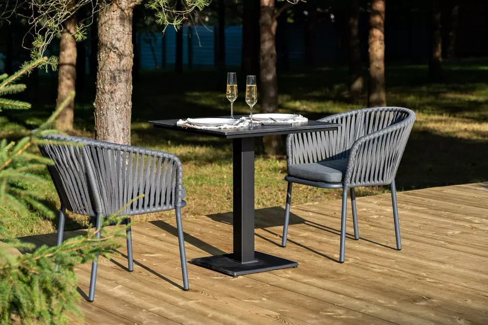 "Каффе" обеденная группа на 2 персоны, цвет "серый гранит"