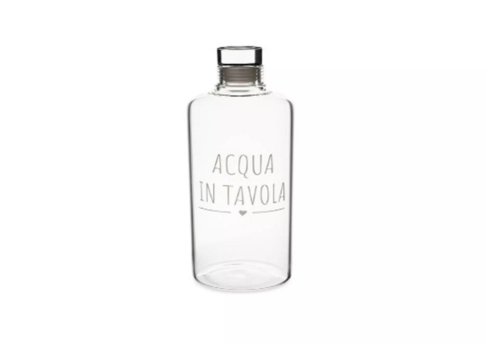 Бутылка для воды "Acqua in tavola" 8.5x26.5см-1000мл стекло