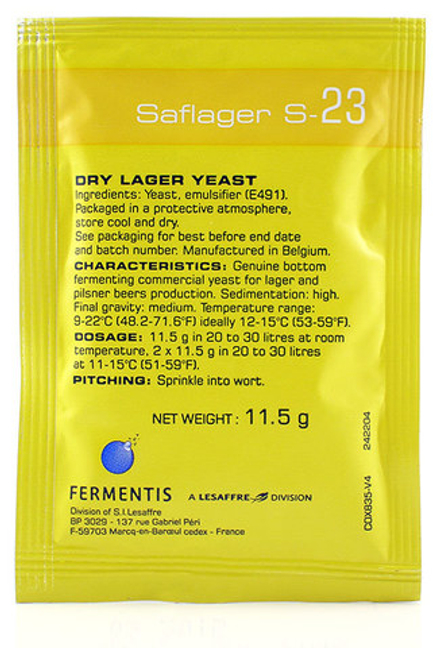 Дрожжи Fermentis "Saflager S-23", 11,5 г.