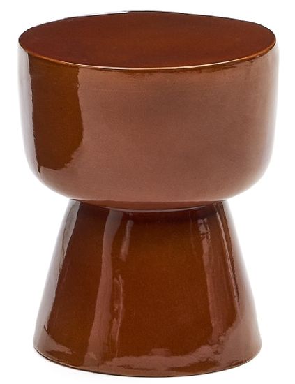 Приставной столик Mesquida из керамики коричневый Испания