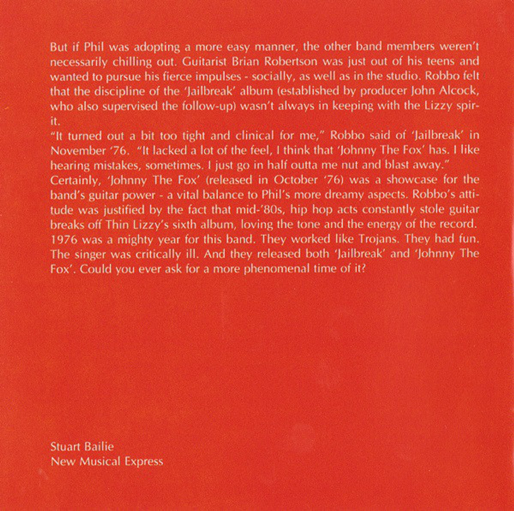 Thin Lizzy / Johnny The Fox (CD)