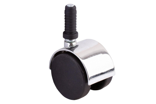 РОЛИК СТРОЙБАТ ДВОЙНОЙ СО ШТИФТОМ ЧЕРН/ХРОМ 50ММ 352020