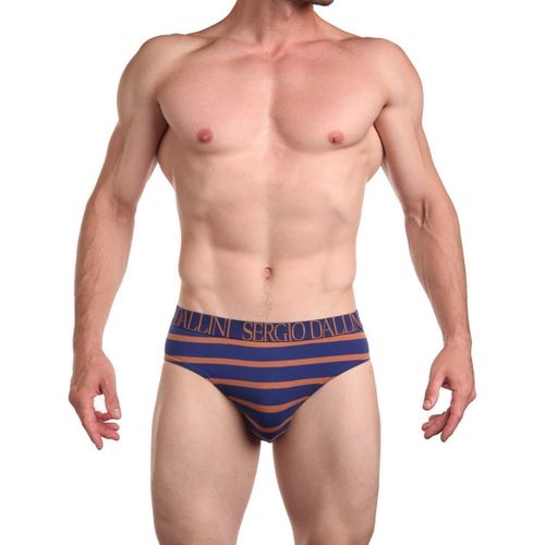 Мужские трусы слипы синие в полоску Sergio Dallini SG2937-3