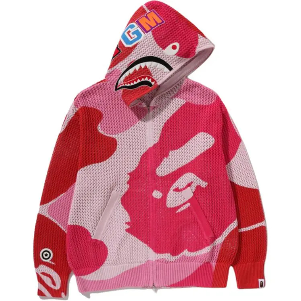 A Bathing Ape Bathing Ape Abc Camo Sweatshirts Cardigan Cotton Drop Shoulder Sleeve Moderate No Fleece Lined Zip Closure 0zxswm311151q