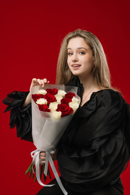 Букет «Микс 15 роз»