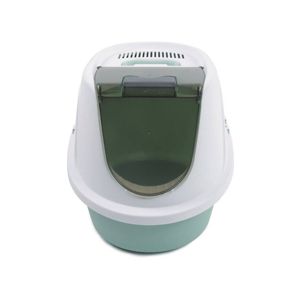 M-PETS Eco Tima M Туалет-бокс для кошек, морская волна, 52,3*39,7*38 см