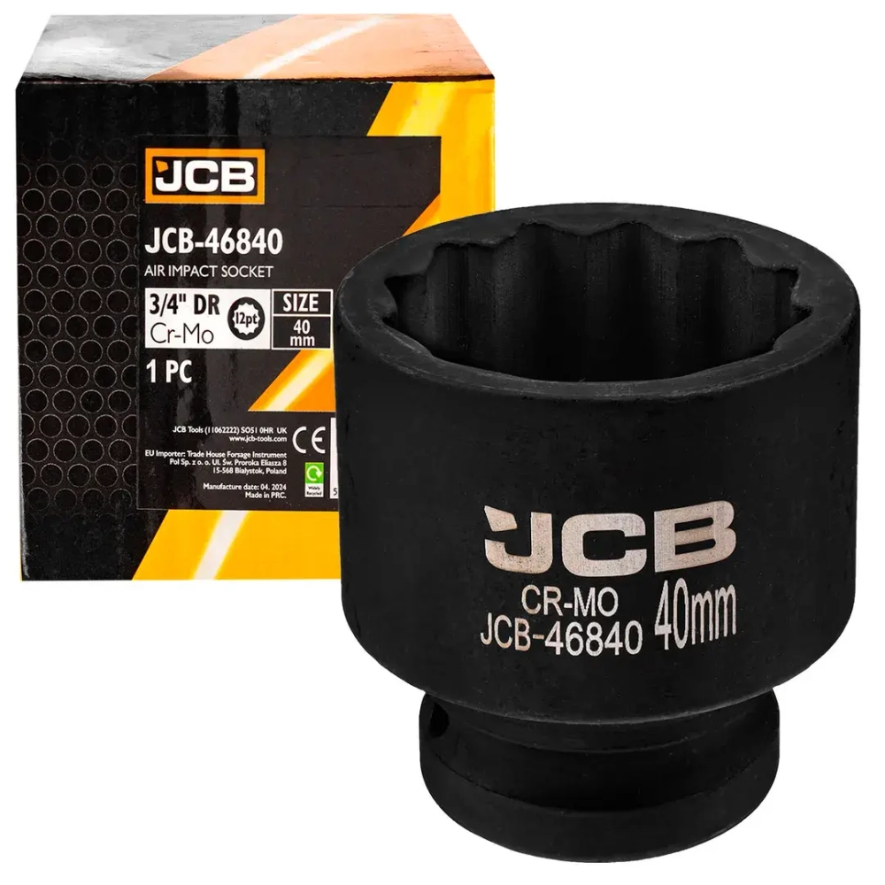Головка ударная 3/4'', 40мм (12гр.) JCB JCB-46840
