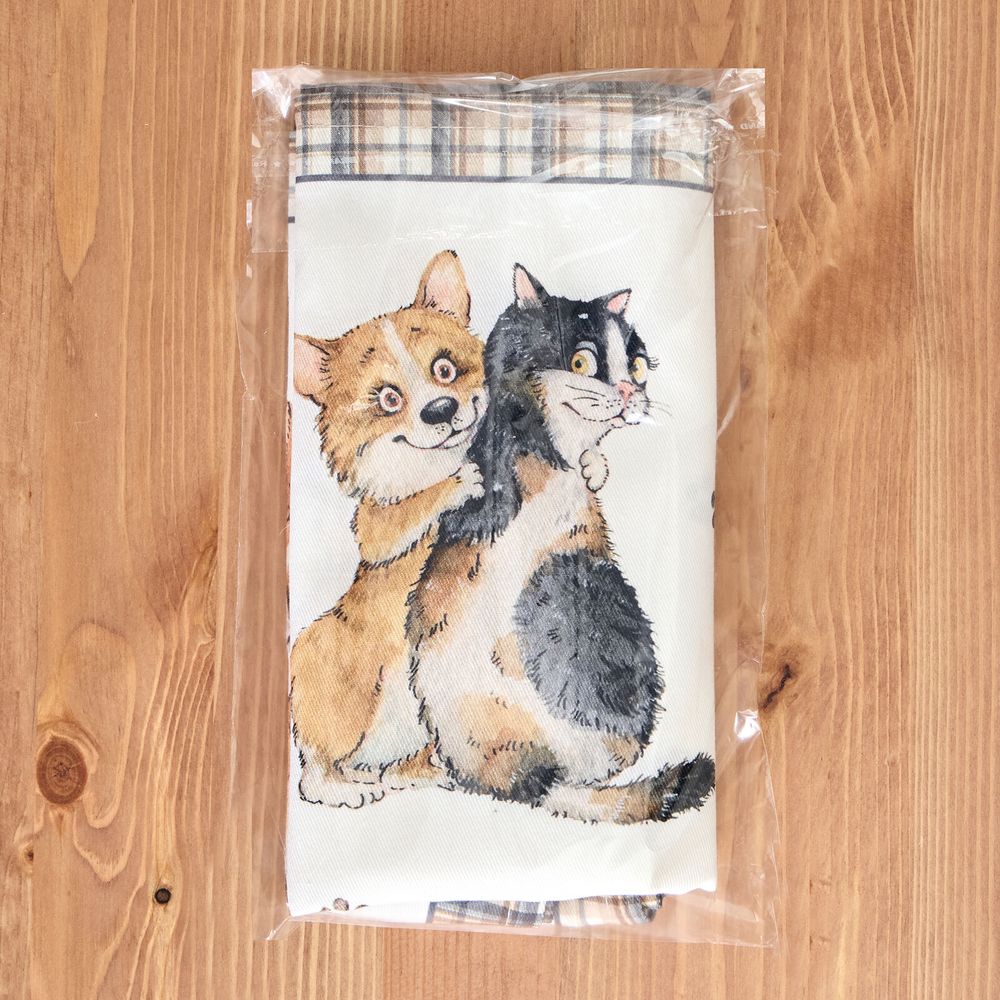 НАБОР ПОЛОТЕНЕЦ ИЗ 2-Х ШТ "ДРУЖБА",40Х60СМ, 100% ХЛОПОК, ТВИЛ