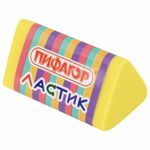 Ластик трехгранный ПИФАГОР "ЭНИКИ-БЕНИКИ", 35х18х18 мм, картонный держатель, цвета ассорти, 272668