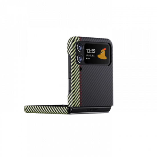 Чехол Pitaka Fusion Weaving MagEZ Case 3 для Samsung Galaxy Z Flip4, Overture, кевлар (арамид)