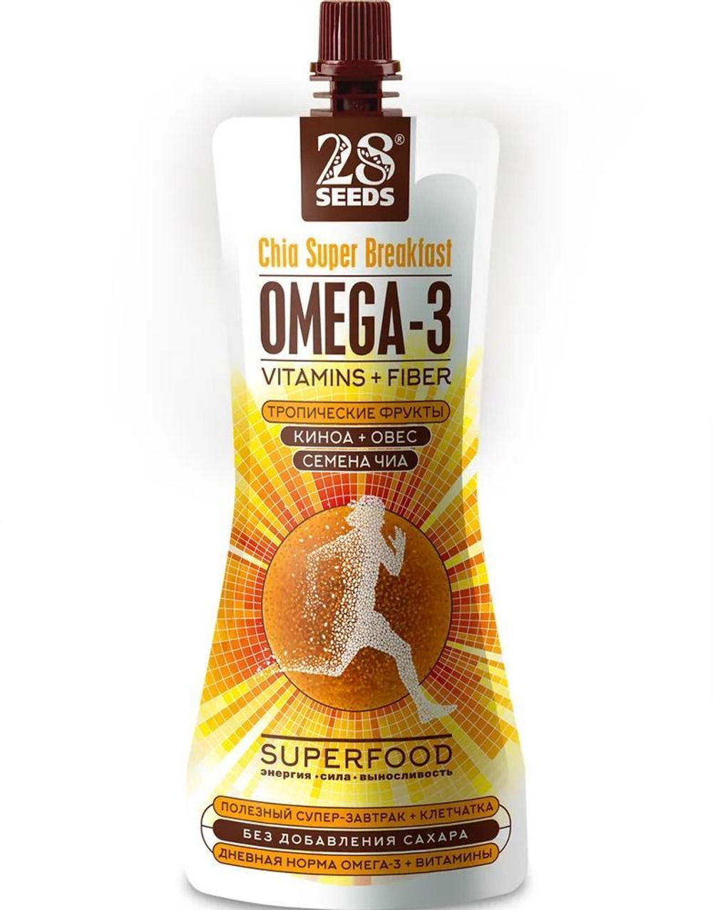 Ассорти Супер-завтрак ЧИА 9 шт 28 seeds: Тропические фрукты, Цитрусовый твист, Лесные ягоды 28 seeds, смузи без сахара