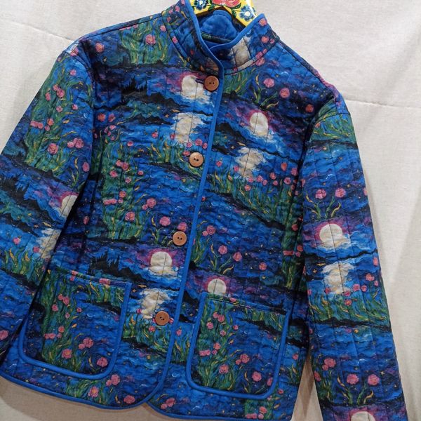 ЦВЕТЫ И ЛУНА, 100% хлопок Handmade Fabrics 6