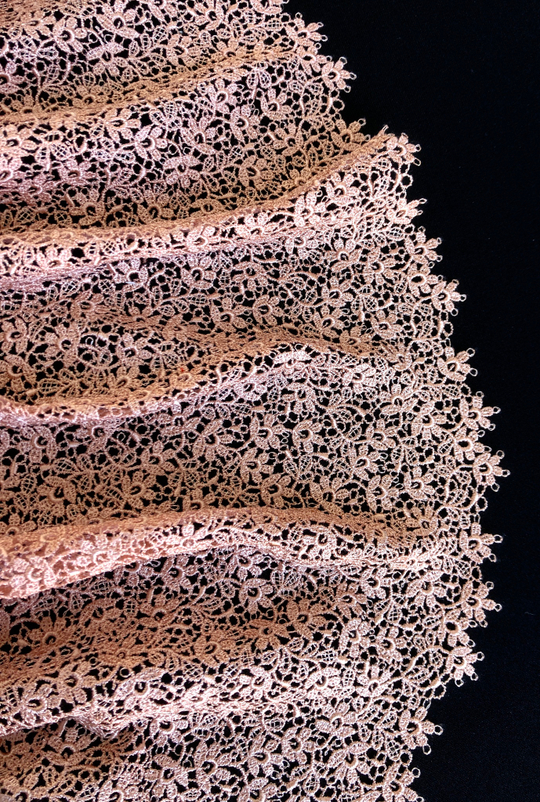 Тесьма плетеная, персик, 25см