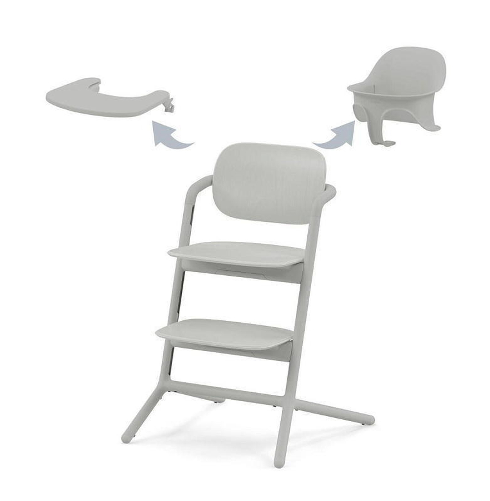 Стульчик для кормления Cybex Lemo 4 в 1 с мягкими чехлами Comfort Inlay Suede Grey/Suede Grey