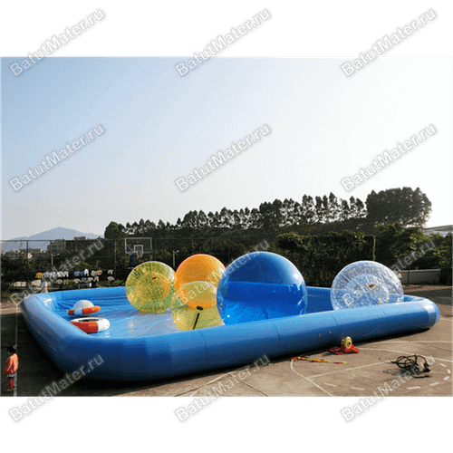 Квадратный надувной бассейн "Зебра" 9*9*0.65 м