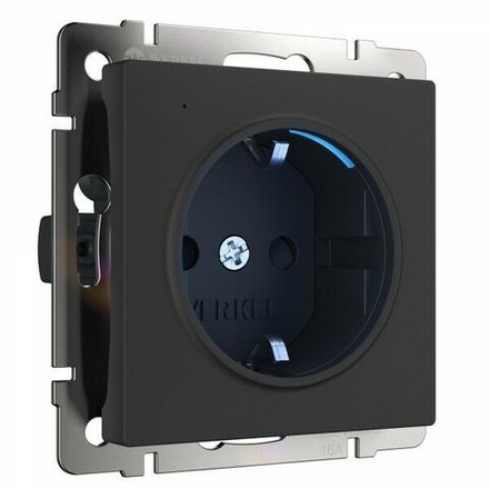 Розетка с подсветкой (черный)