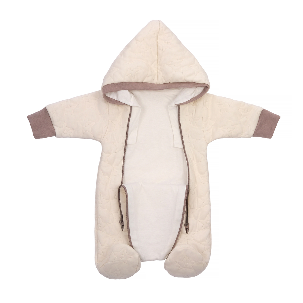 Комбинезон стеганый прогулочный бежевый