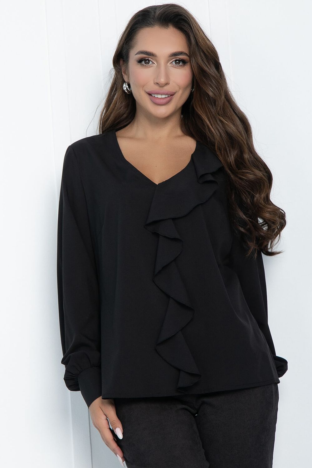 Блуза Стефанна (черная) Б11282 LT Collection