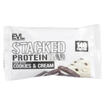 EVLution Nutrition, Stacked Protein Bar, печенье с арахисовой пастой и сливки, 2 батончика, 65 г (2,29 унции)
