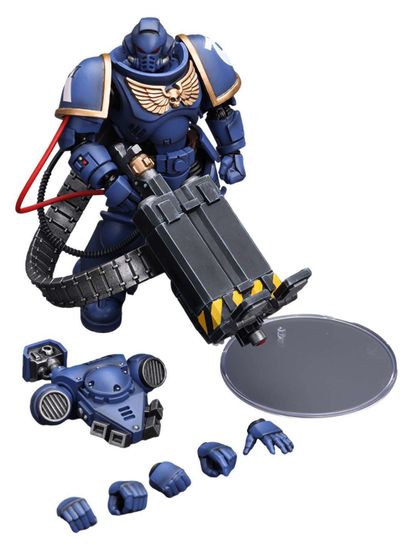 Фигурка JOYTOY Warhammer 40K Ultramarines Desolation Marine with Launcher 1:18 / Фигурка по мотивам вселенной "Warhammer 40,000", Морской пехотинец