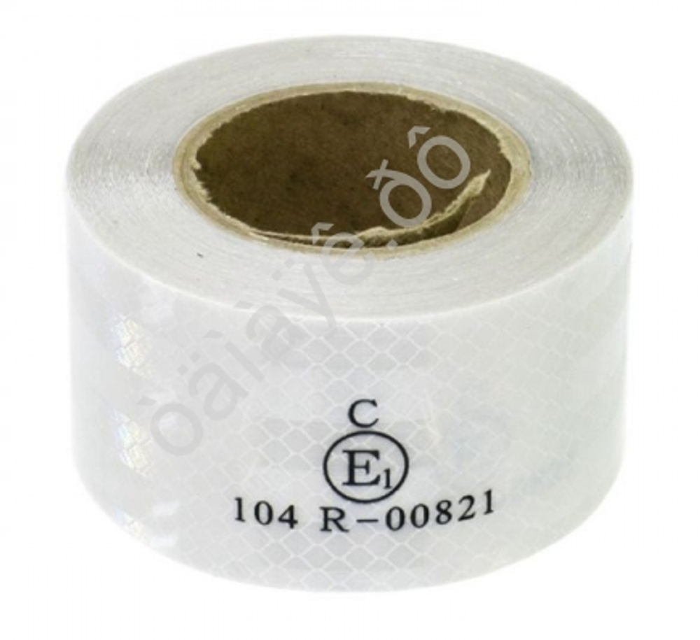 Наклейка - Лента светоотражающая 10м - Белая 82110б