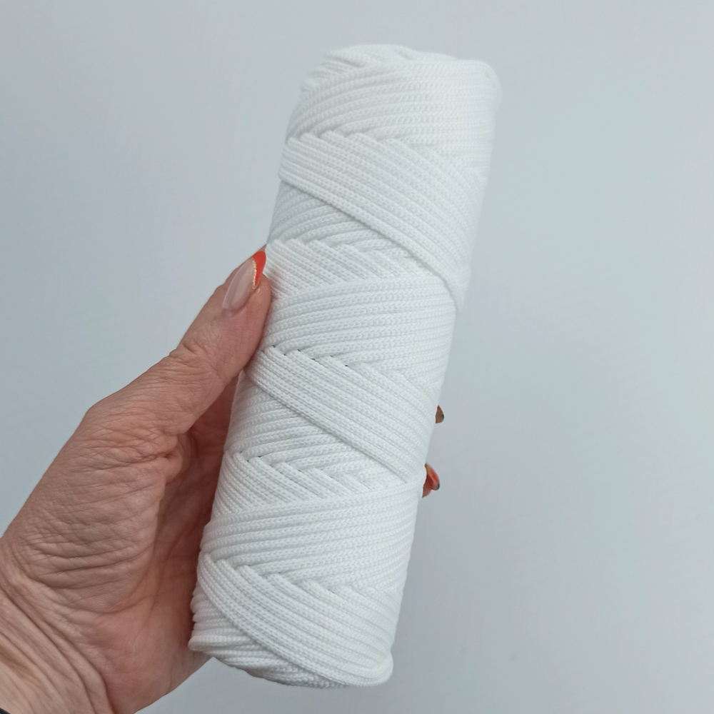 Полиэфирный шнур круглый 3 мм Белый