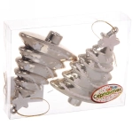 Елочные игрушки «Сказочная ёлочка» 8 см (набор 2 шт), Шампань