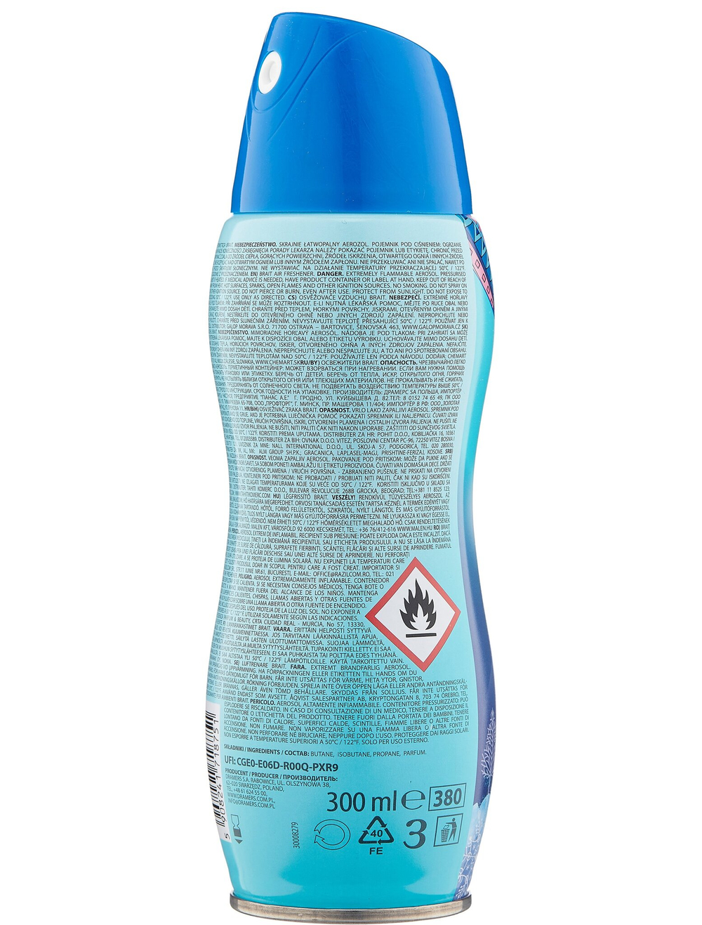 ОСВЕЖИТЕЛЬ СУХОЙ BRAIT GOLD ALASKA 300МЛ 8751