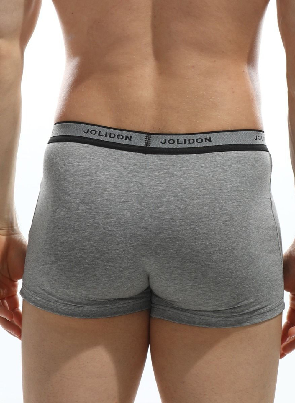 Мужские трусы-боксеры из хлопковой меланжевой ткани (Размер: XL) (Цвет: серый меланж)