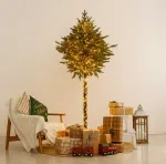 ель ТОРШЕР с встроенной гирляндой (литая хвоя 100%)