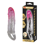 Прозрачная насадка-удлинитель с подхватом мошонки Odes - 17,5 см.