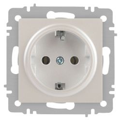 Розетка Intro Accent 6-202-06 2P+E Schuko 16А-250В IP20 СУ AL/CU перламутр | Intro