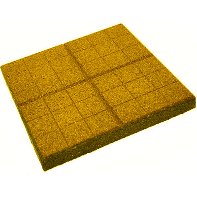 Резиновая плитка «Сетка» 350х350x30 мм Желтая